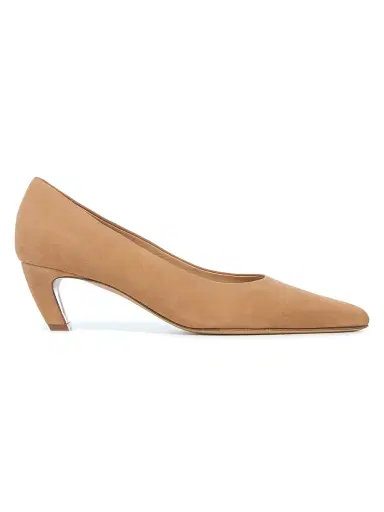 Gabriela Hearst Women's Peggy 50MM Leather Kitten-Heel Pumps - Dark Camel | Thumbnail 1 Gabriela Hearst Women's Peggy 50MM Leather Kitten-Heel Pumps - Dark Camel | Thumbnail 1