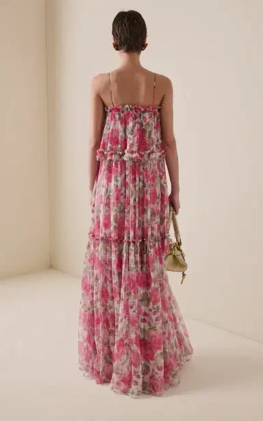 Chloé Floral-Print Silk Maxi Dress | Thumbnail 4 Chloé Floral-Print Silk Maxi Dress | Thumbnail 4