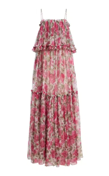 Chloé Floral-Print Silk Maxi Dress | Thumbnail 1 Chloé Floral-Print Silk Maxi Dress | Thumbnail 1