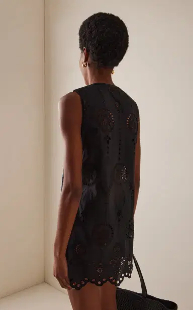 Matteau Broderie Anglise Cotton Tie Mini Dress | Thumbnail 4 Matteau Broderie Anglise Cotton Tie Mini Dress | Thumbnail 4