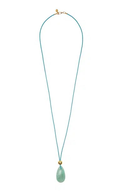 Sylvia Toledano Collier Necklace Cordon Cuir Turquoise | Thumbnail 4 Sylvia Toledano Collier Necklace Cordon Cuir Turquoise | Thumbnail 4