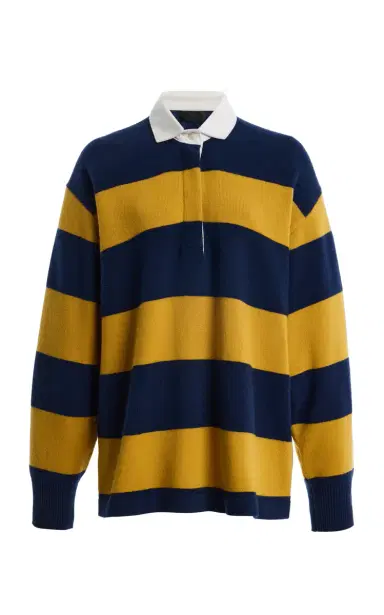 Nili Lotan Rashida Striped Wool-Cashmere Rugby Sweater | Thumbnail 3 Nili Lotan Rashida Striped Wool-Cashmere Rugby Sweater | Thumbnail 3