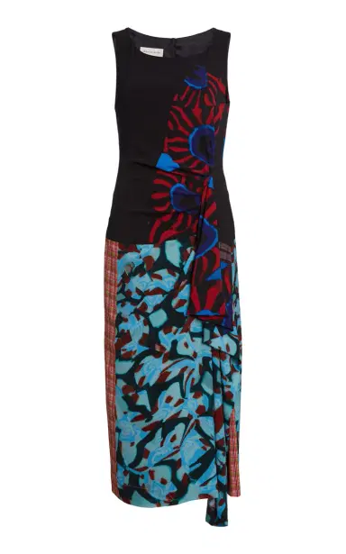Dries Van Noten Dropps Crepe Midi Dress | Thumbnail 2 Dries Van Noten Dropps Crepe Midi Dress | Thumbnail 2