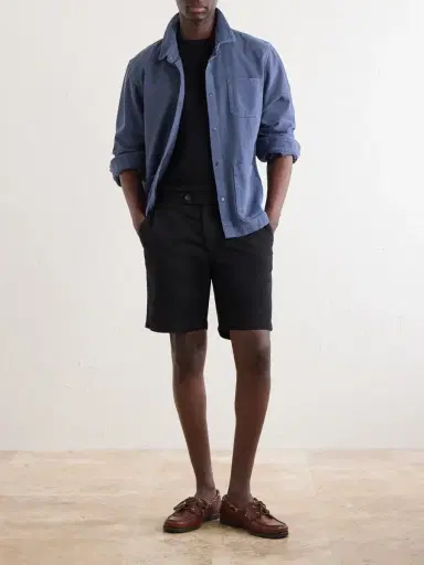 MR P. Straight-Leg Cotton And Linen-Blend Bermuda Shorts - Men | Thumbnail 2 MR P. Straight-Leg Cotton And Linen-Blend Bermuda Shorts - Men | Thumbnail 2