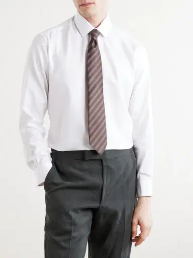 Charvet Cotton-Herringbone Shirt - Men | Thumbnail 3 Charvet Cotton-Herringbone Shirt - Men | Thumbnail 3