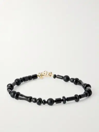 LUIS MORAIS 14-Karat Gold Agate Beaded Bracelet - Men | Thumbnail 3 LUIS MORAIS 14-Karat Gold Agate Beaded Bracelet - Men | Thumbnail 3