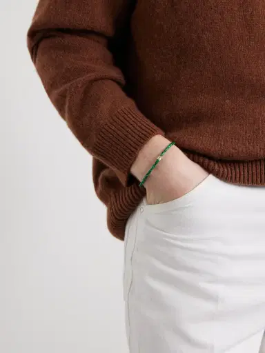 LUIS MORAIS 14-Karat Gold Agate Beaded Bracelet - Men | Thumbnail 2 LUIS MORAIS 14-Karat Gold Agate Beaded Bracelet - Men | Thumbnail 2