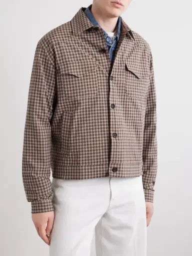 Oliver Spencer Witley Checked Cotton-Blend Jacket - Men | Thumbnail 3 Oliver Spencer Witley Checked Cotton-Blend Jacket - Men | Thumbnail 3