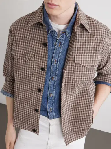Oliver Spencer Witley Checked Cotton-Blend Jacket - Men | Thumbnail 5 Oliver Spencer Witley Checked Cotton-Blend Jacket - Men | Thumbnail 5