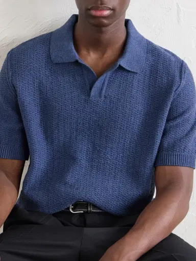 Sunspel Vintage Cotton-Mesh Polo Shirt - Men | Thumbnail 5 Sunspel Vintage Cotton-Mesh Polo Shirt - Men | Thumbnail 5