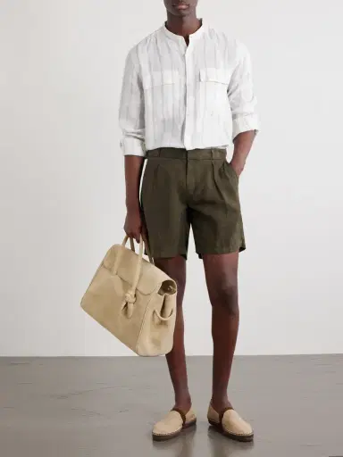 MR P. Straight-Leg Pleated Linen Shorts - Men | Thumbnail 2 MR P. Straight-Leg Pleated Linen Shorts - Men | Thumbnail 2