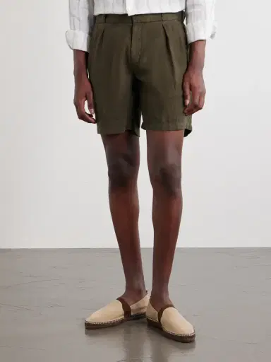 MR P. Straight-Leg Pleated Linen Shorts - Men | Thumbnail 3 MR P. Straight-Leg Pleated Linen Shorts - Men | Thumbnail 3
