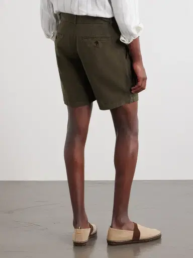 MR P. Straight-Leg Pleated Linen Shorts - Men | Thumbnail 4 MR P. Straight-Leg Pleated Linen Shorts - Men | Thumbnail 4