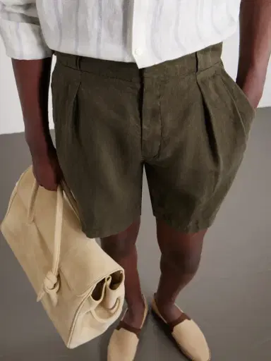 MR P. Straight-Leg Pleated Linen Shorts - Men | Thumbnail 5 MR P. Straight-Leg Pleated Linen Shorts - Men | Thumbnail 5