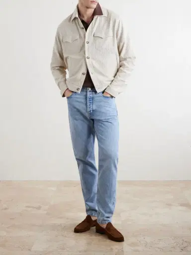 Oliver Spencer Witley Striped Cotton and Linen-Blend Jacket - Men | Thumbnail 2 Oliver Spencer Witley Striped Cotton and Linen-Blend Jacket - Men | Thumbnail 2