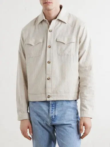 Oliver Spencer Witley Striped Cotton and Linen-Blend Jacket - Men | Thumbnail 3 Oliver Spencer Witley Striped Cotton and Linen-Blend Jacket - Men | Thumbnail 3