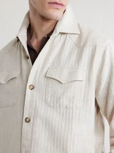 Oliver Spencer Witley Striped Cotton and Linen-Blend Jacket - Men | Thumbnail 5 Oliver Spencer Witley Striped Cotton and Linen-Blend Jacket - Men | Thumbnail 5
