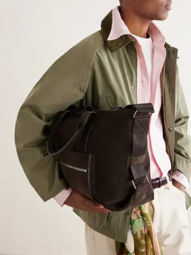 Métier Racer Suede Tote Bag - Men | Thumbnail 2 Métier Racer Suede Tote Bag - Men | Thumbnail 2
