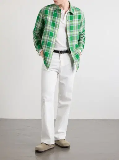 God’s True Cashmere Harbor Checked Linen Shirt - Men | Thumbnail 2 God’s True Cashmere Harbor Checked Linen Shirt - Men | Thumbnail 2