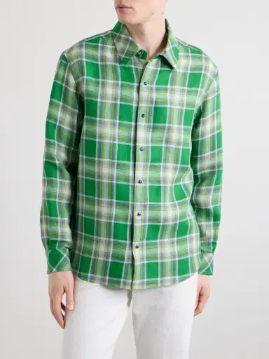 God’s True Cashmere Harbor Checked Linen Shirt - Men | Thumbnail 3 God’s True Cashmere Harbor Checked Linen Shirt - Men | Thumbnail 3