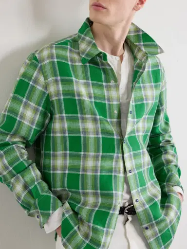 God’s True Cashmere Harbor Checked Linen Shirt - Men | Thumbnail 5 God’s True Cashmere Harbor Checked Linen Shirt - Men | Thumbnail 5