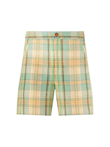 God’s True Cashmere Straight-Leg Checked Linen Shorts - Men | Thumbnail 1 God’s True Cashmere Straight-Leg Checked Linen Shorts - Men | Thumbnail 1