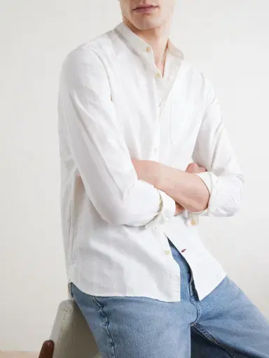 Oliver Spencer Grandad-Collar Striped Cotton Shirt - Men | Thumbnail 5 Oliver Spencer Grandad-Collar Striped Cotton Shirt - Men | Thumbnail 5