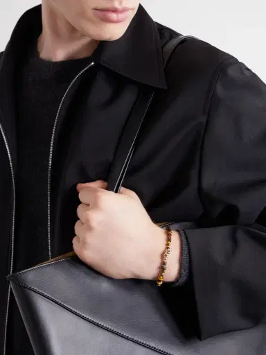 LUIS MORAIS 14-Karat Gold Tiger Eye Beaded Bracelet - Men | Thumbnail 2 LUIS MORAIS 14-Karat Gold Tiger Eye Beaded Bracelet - Men | Thumbnail 2