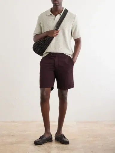 MR P. Straight-Leg Cotton And Linen-Blend Bermuda Shorts - Men | Thumbnail 2 MR P. Straight-Leg Cotton And Linen-Blend Bermuda Shorts - Men | Thumbnail 2