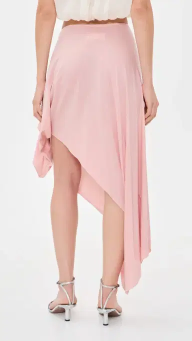 Maison Margiela Asymmetrical Blush Midi Skirt Blush | Thumbnail 3 Maison Margiela Asymmetrical Blush Midi Skirt Blush | Thumbnail 3