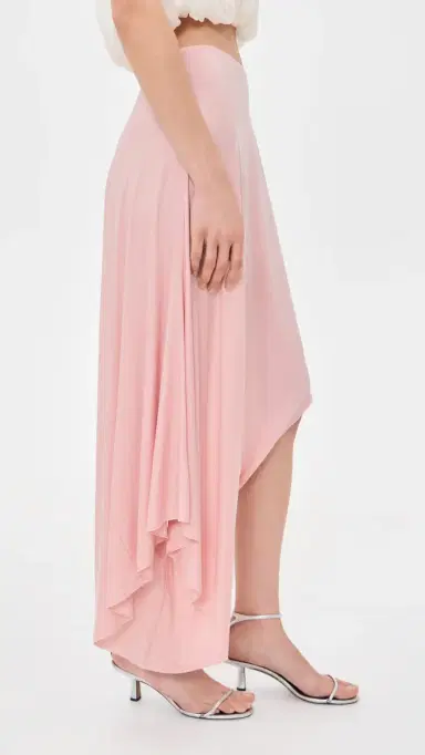 Maison Margiela Asymmetrical Blush Midi Skirt Blush | Thumbnail 4 Maison Margiela Asymmetrical Blush Midi Skirt Blush | Thumbnail 4