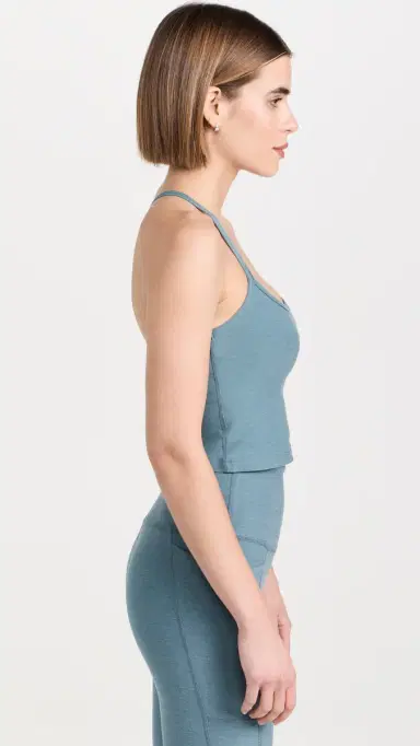 Beyond Yoga pacedye lim Racerback Cropped Tank torm Heather | Thumbnail 4 Beyond Yoga pacedye lim Racerback Cropped Tank torm Heather | Thumbnail 4