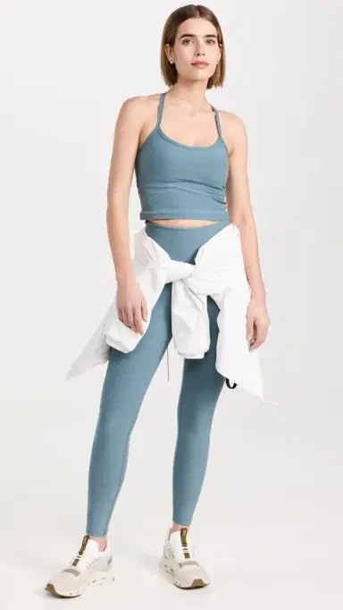 Beyond Yoga pacedye lim Racerback Cropped Tank torm Heather | Thumbnail 5 Beyond Yoga pacedye lim Racerback Cropped Tank torm Heather | Thumbnail 5
