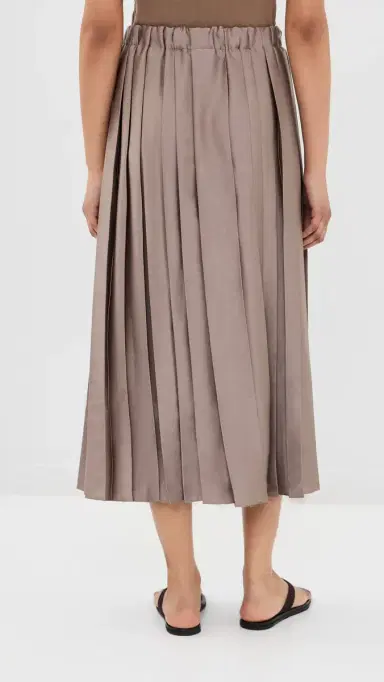 Tibi Feather Weight Pleated Pull On kirt Dark tone | Thumbnail 3 Tibi Feather Weight Pleated Pull On kirt Dark tone | Thumbnail 3