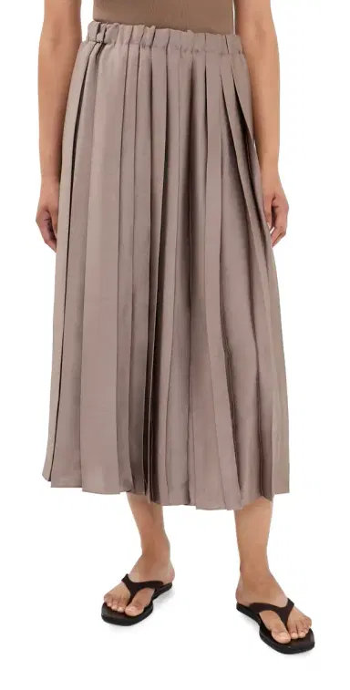 Tibi Feather Weight Pleated Pull On kirt Dark tone | Thumbnail 1 Tibi Feather Weight Pleated Pull On kirt Dark tone | Thumbnail 1