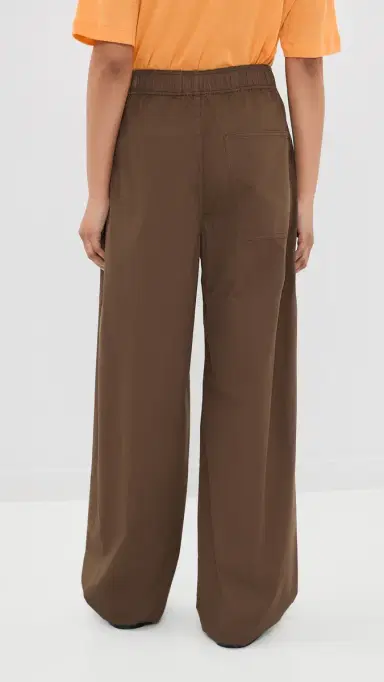 Tibi Garment Dyed Silky Cotton Winslow Pull On Pants Brown | Thumbnail 3 Tibi Garment Dyed Silky Cotton Winslow Pull On Pants Brown | Thumbnail 3