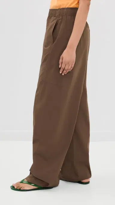 Tibi Garment Dyed Silky Cotton Winslow Pull On Pants Brown | Thumbnail 4 Tibi Garment Dyed Silky Cotton Winslow Pull On Pants Brown | Thumbnail 4