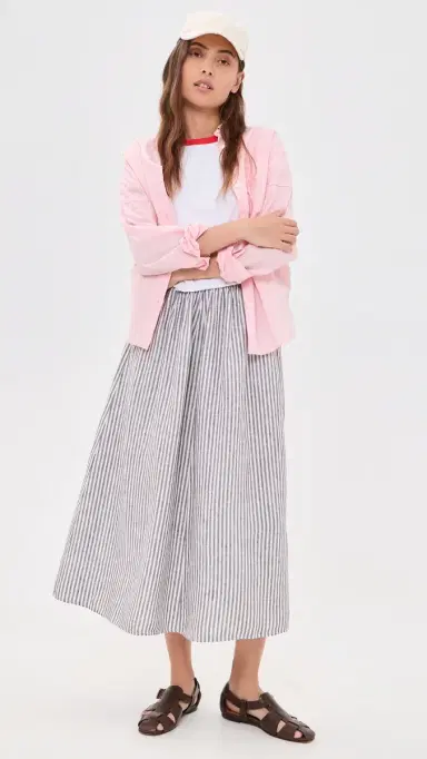 Alex Mill Charlie Linen Skirt Espresso/ | Thumbnail 5 Alex Mill Charlie Linen Skirt Espresso/ | Thumbnail 5