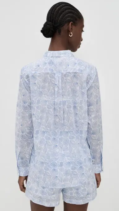 Marea Favorite eashell Coverup Shirt Blue eashell | Thumbnail 3 Marea Favorite eashell Coverup Shirt Blue eashell | Thumbnail 3