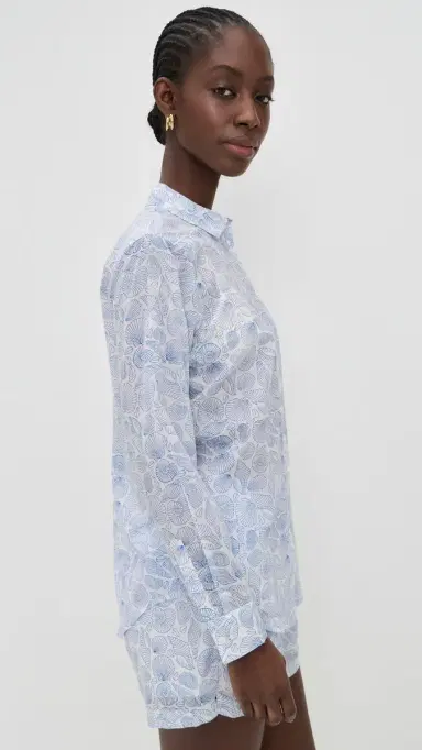 Marea Favorite eashell Coverup Shirt Blue eashell | Thumbnail 4 Marea Favorite eashell Coverup Shirt Blue eashell | Thumbnail 4
