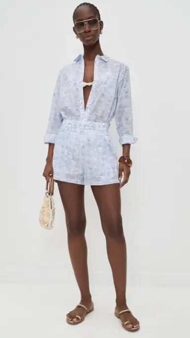 Marea Favorite eashell Coverup Shirt Blue eashell | Thumbnail 5 Marea Favorite eashell Coverup Shirt Blue eashell | Thumbnail 5