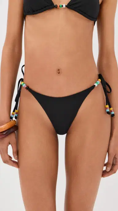Staud Sisley Side Tie Bikini Bottoms Black | Thumbnail 2 Staud Sisley Side Tie Bikini Bottoms Black | Thumbnail 2