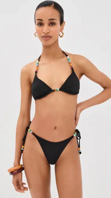 Staud Sisley Side Tie Bikini Bottoms Black | Thumbnail 4 Staud Sisley Side Tie Bikini Bottoms Black | Thumbnail 4