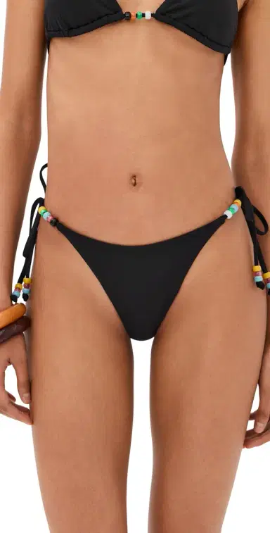 Staud Sisley Side Tie Bikini Bottoms Black | Thumbnail 1 Staud Sisley Side Tie Bikini Bottoms Black | Thumbnail 1