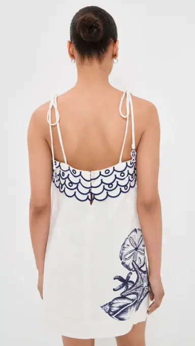 Farm Rio Coast tars Linen Mini Dress Coast tars Off-White | Thumbnail 3 Farm Rio Coast tars Linen Mini Dress Coast tars Off-White | Thumbnail 3