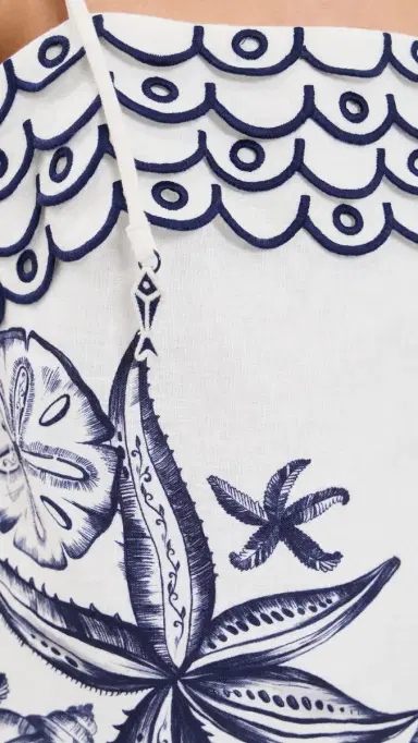 Farm Rio Coast tars Linen Mini Dress Coast tars Off-White | Thumbnail 6 Farm Rio Coast tars Linen Mini Dress Coast tars Off-White | Thumbnail 6