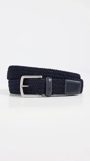 Faherty Stretch Woven Belt Navy S | Thumbnail 2 Faherty Stretch Woven Belt Navy S | Thumbnail 2