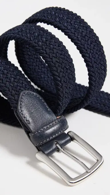 Faherty Stretch Woven Belt Navy S | Thumbnail 4 Faherty Stretch Woven Belt Navy S | Thumbnail 4