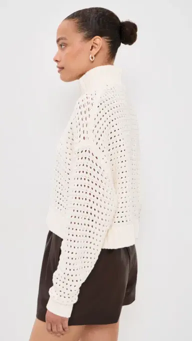 STAUD Cropped Hampton Sweater | Thumbnail 4 STAUD Cropped Hampton Sweater | Thumbnail 4
