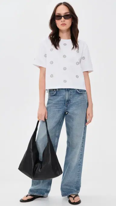 Veronica Beard Jean Embellished Sebastian Tee White S | Thumbnail 5 Veronica Beard Jean Embellished Sebastian Tee White S | Thumbnail 5